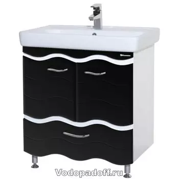 Тумба с раковиной Bellezza Мари 80 с нижним ящиком, черный