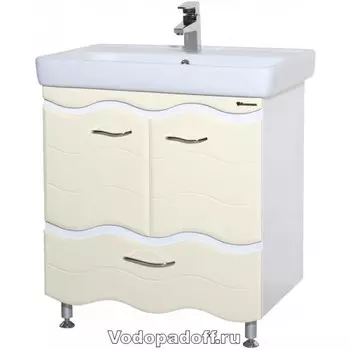 Тумба с раковиной Bellezza Мари 80 с нижним ящиком, бежевый