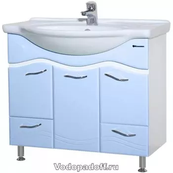 Тумба с раковиной Bellezza Мари 85, голубой