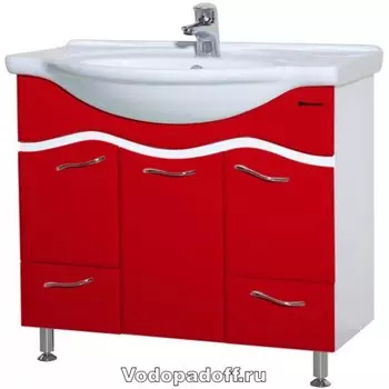 Тумба с раковиной Bellezza Мари 85, красный