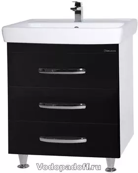 Тумба с раковиной Bellezza Рокко 50 напольная черная