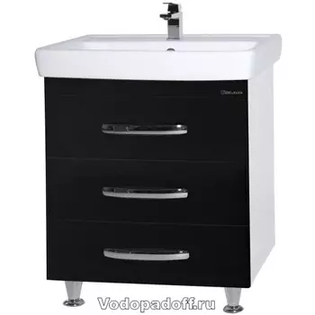 Тумба с раковиной Bellezza Рокко 60 напольная, черный