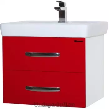Тумба с раковиной Bellezza Рокко 60 подвесная, красный