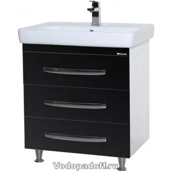 Тумба с раковиной Bellezza Рокко 80 напольная, черный