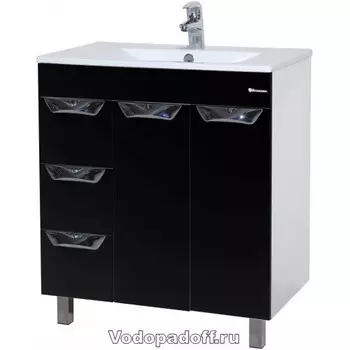 Тумба с раковиной Bellezza Симона 75, черный