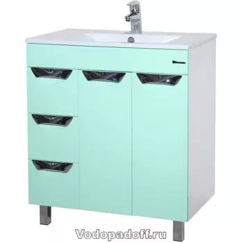 Тумба с раковиной Bellezza Симона 75, салатовый