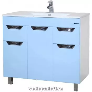 Тумба с раковиной Bellezza Симона 90, голубой