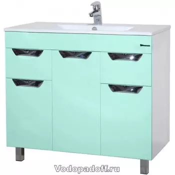 Тумба с раковиной Bellezza Симона 90, салатовый