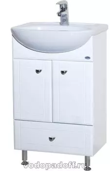 Тумба с раковиной Bellezza Уют 50 с нижним ящиком, белый