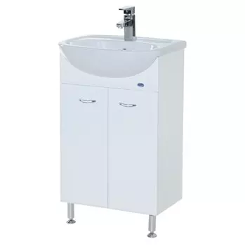 Тумба с раковиной Bellezza Уют 55 прямая белая
