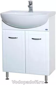 Тумба с раковиной Bellezza Уют 60 прямая, белая