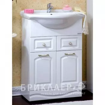 Тумба с раковиной Бриклаер Анна 60, белый