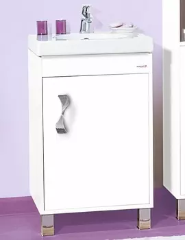 Тумба с раковиной Бриклаер Аргентина 50 белый глянец