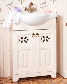 Тумба с раковиной Бриклаер Кантри 65 Бежевый дуб прованс