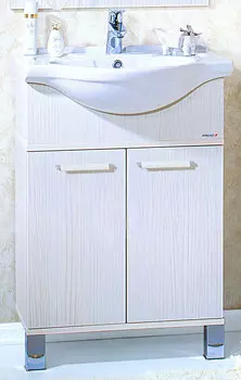 Тумба с раковиной Бриклаер Карибы 60 светлая лиственница