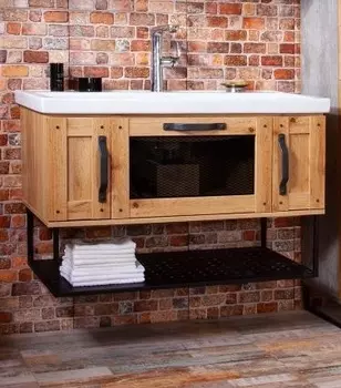 Тумба с раковиной Бриклаер Лофт 100 подвесная