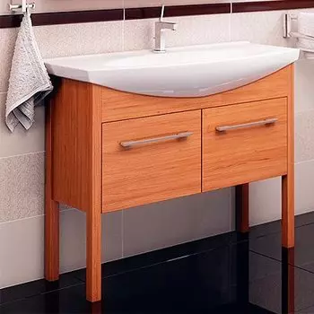 Тумба с раковиной EcoGreen Эллис 105, коричневый