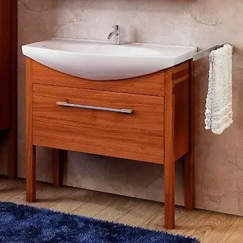 Тумба с раковиной EcoGreen Эллис 85, коричневый