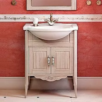 Тумба с раковиной EcoGreen Лидо 65 беленый дуб