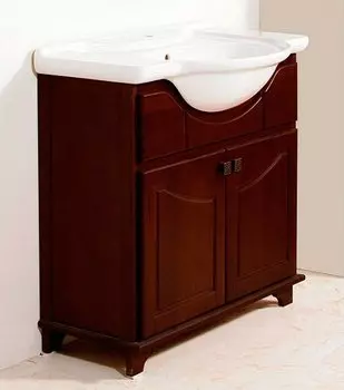 Тумба с раковиной EcoGreen Сэнди 85 темный орех