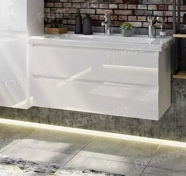 Тумба с раковиной Francesca Bianco 100 подвесная