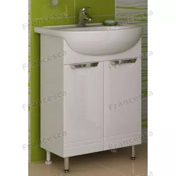 Тумба с раковиной Francesca Доминго 65 белый (2дв. ум. Элеганс 65)