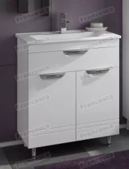 Тумба с раковиной Francesca Доминго 70 с 2 дверцами белый (1ящ+2дв, ум. Марко 70)