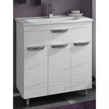 Тумба с раковиной Francesca Доминго 70 с 3 дверцами белый (1ящ+3дв, ум. Марко 70)