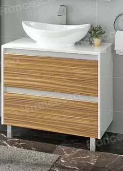 Тумба с раковиной Francesca Doremi 80 белый/ясень (2 ящика, ум. Гамма 56)