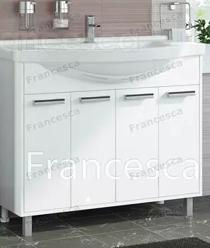 Тумба с раковиной Francesca Eco 100 белый