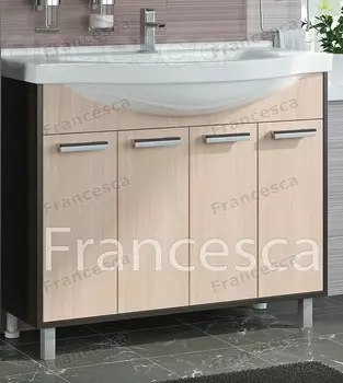 Тумба с раковиной Francesca Eco 100 дуб-венге