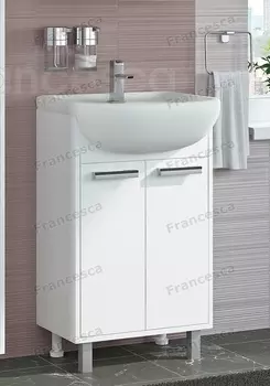 Тумба с раковиной Francesca Eco 50 белый (2 дв. ум. Уют 50)