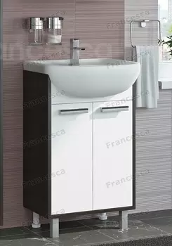 Тумба с раковиной Francesca Eco 50 венге/белый (2 дв. ум. Уют 50)