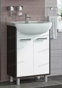 Тумба с раковиной Francesca Eco 55 венге/белый (2 дв. ум. Уют 55)