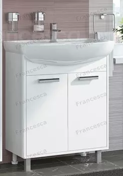 Тумба с раковиной Francesca Eco 70 белый (2 дв. ум Балтика 70)