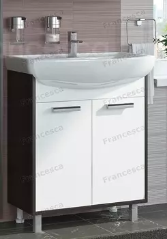 Тумба с раковиной Francesca Eco 70 венге/белый (2 дв. ум Балтика 70)