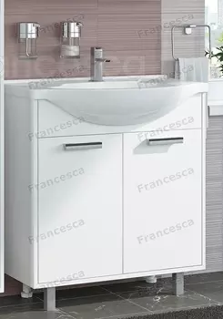 Тумба с раковиной Francesca Eco 75 белый (2 дв. ум. Элеганс 75)