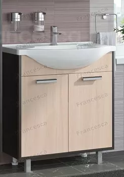 Тумба с раковиной Francesca Eco 75 дуб/венге (2 дв. ум. Элеганс 75)
