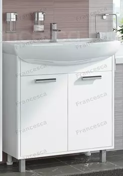 Тумба с раковиной Francesca Eco 80 белый (2 дв. ум. Балтика 80)