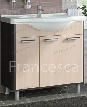 Тумба с раковиной Francesca Eco 85 дуб-венге