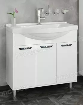 Тумба с раковиной Francesca Eco Max 90 белый (3 дв. ум. Эльбрус 90)