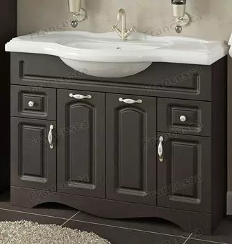 Тумба с раковиной Francesca Империя 105 венге (2ящ+4дв, ум. Америка 105)