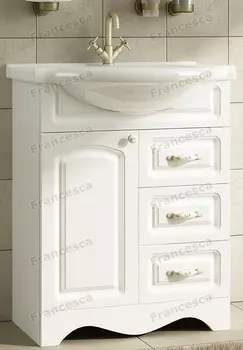 Тумба с раковиной Francesca Империя 65 белый (1дв+3ящ, ум. Элеганс 65)