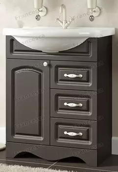 Тумба с раковиной Francesca Империя 70 венге (1дв.+3 ящика, ум. Балтика 70)