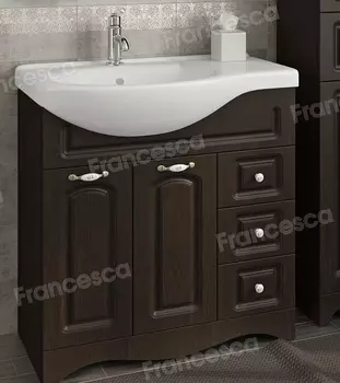 Тумба с раковиной Francesca Империя 83 венге (правое крыло)