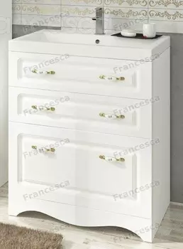 Тумба с раковиной Francesca Империя Н 70 белый (2ящ.+1Б.ящ, ум. Como 70)