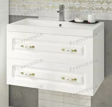 Тумба с раковиной Francesca Империя П 70 белый (2ящ. ум. Como 70)