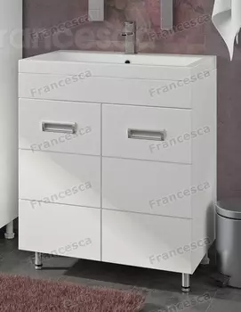 Тумба с раковиной Francesca Кубо 70 белый (2 дв. ум. Como 70)