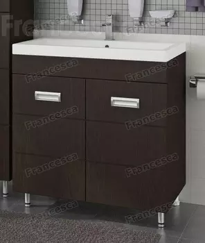 Тумба с раковиной Francesca Кубо 80 венге (2 дв. ум. Como 80)