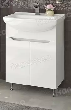 Тумба с раковиной Francesca Royal 60 напольная белый (2 дв, ум. Cersania 60)